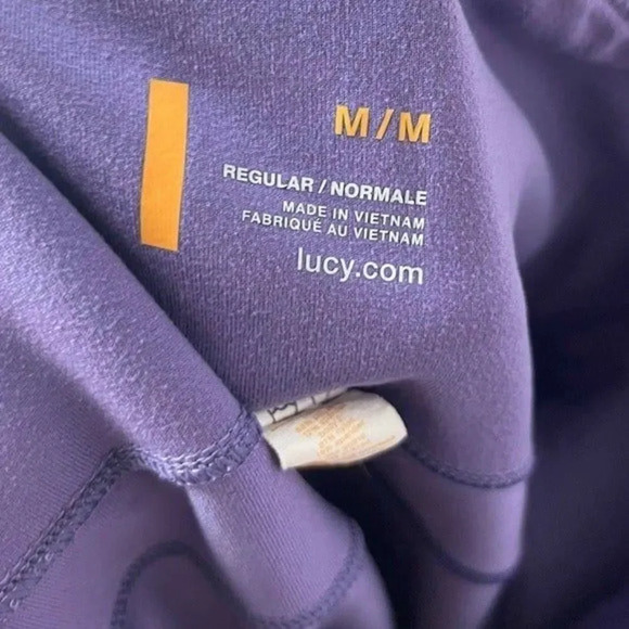 Lucy Purple & Black Light & Free Bow Tie Bottom Athletic Pants M - Picture 6 of 7